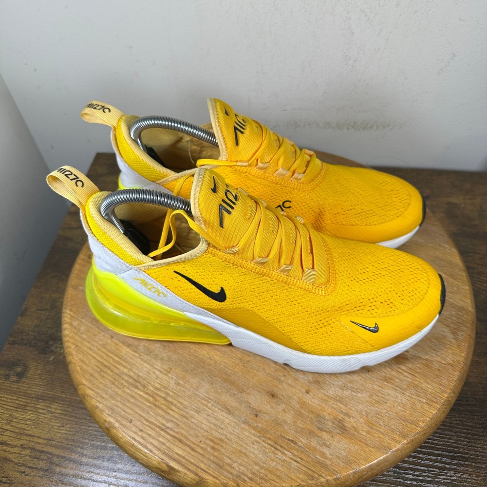 Nike Air Max 270 Womens Yellow White Black Sneakers CK1675-700 Running Shoes 10